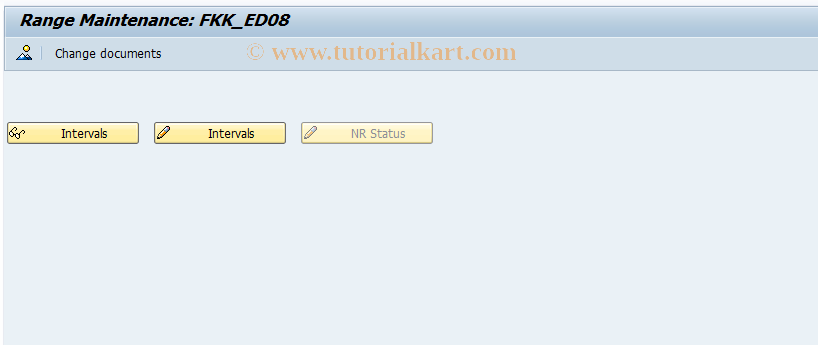 SAP TCode FPN6_08 - Number Range Maintenance: FKK_ED08