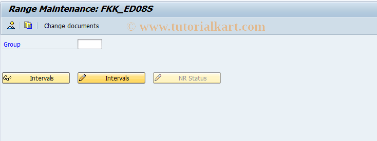 SAP TCode FPN6_08S - Number Range Maintenance: FKK_ED08S
