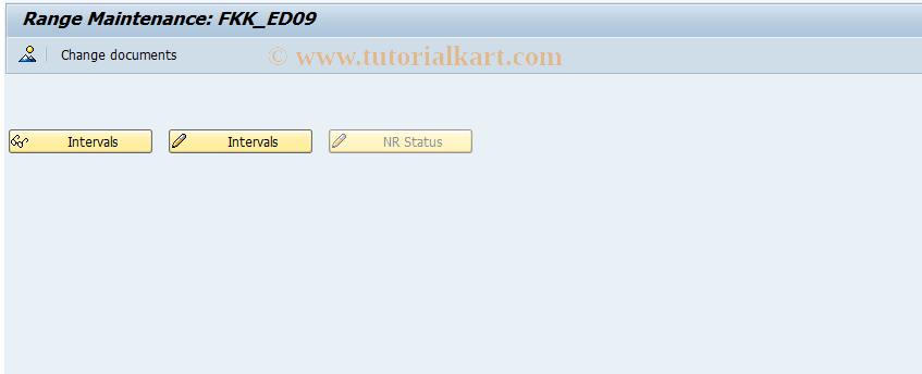 SAP TCode FPN6_09 - Number Range Maintenance: FKK_ED09