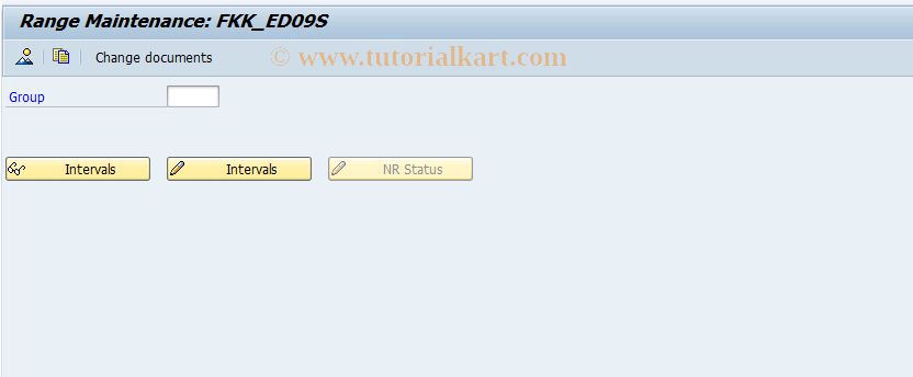 SAP TCode FPN6_09S - Number Range Maintenance: FKK_ED09S