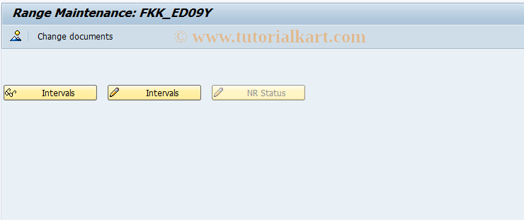 SAP TCode FPN6_09Y - Number Range Maintenance: FKK_ED09Y