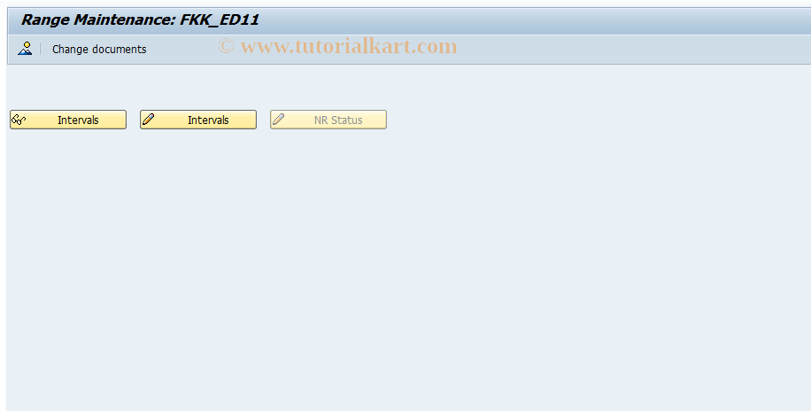 SAP TCode FPN6_11 - Number Range Maintenance: FKK_ED11