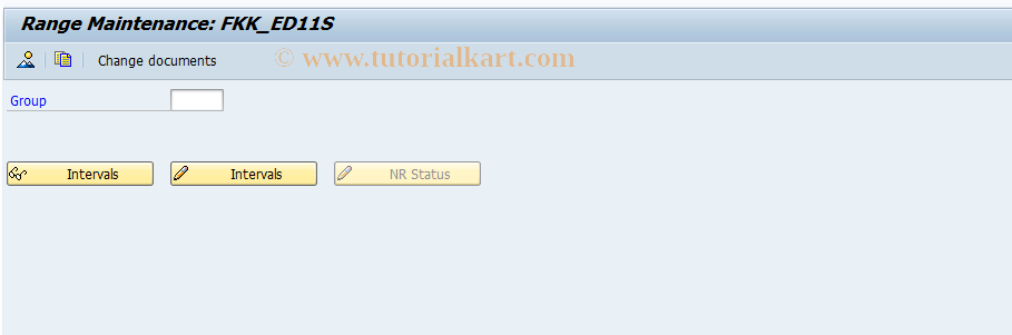 SAP TCode FPN6_11S - Number Range Maintenance: FKK_ED11S