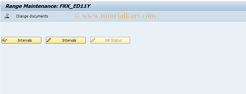 SAP TCode FPN6_11Y - Number Range Maintenance: FKK_ED11Y