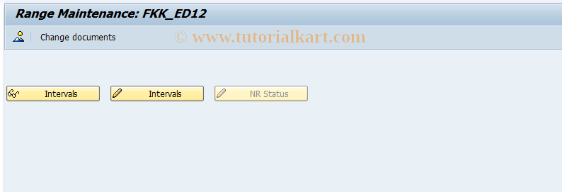 SAP TCode FPN6_12 - Number Range Maintenance: FKK_ED12