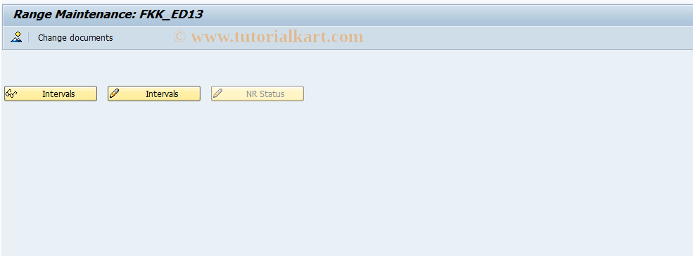 SAP TCode FPN6_13 - Number Range Maintenance: FKK_ED13