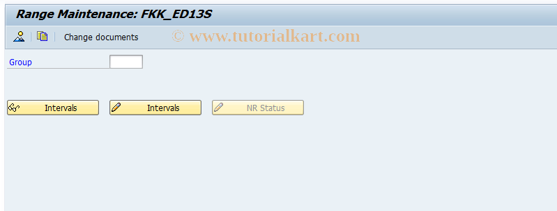 SAP TCode FPN6_13S - Number Range Maintenance: FKK_ED13S