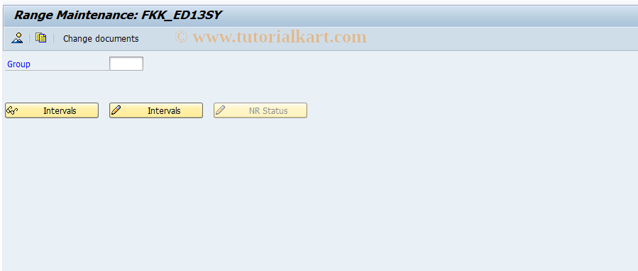 SAP TCode FPN6_13SY - Number Range Maintenance: FKK_ED13SY
