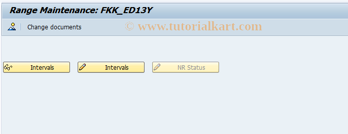 SAP TCode FPN6_13Y - Number Range Maintenance: FKK_ED13Y