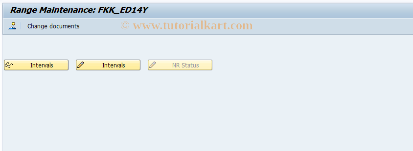 SAP TCode FPN6_14Y - Number Range Maintenance: FKK_ED14Y