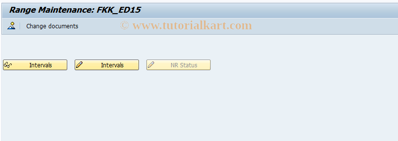 SAP TCode FPN6_15 - Number Range Maintenance: FKK_ED15