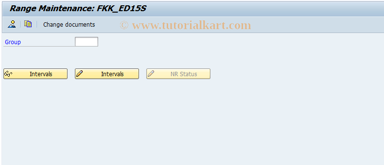 SAP TCode FPN6_15S - Number Range Maintenance: FKK_ED15S