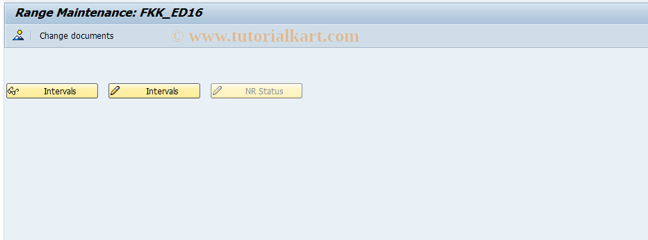 SAP TCode FPN6_16 - Number Range Maintenance: FKK_ED16