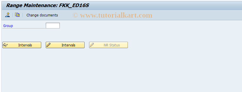 SAP TCode FPN6_16S - Number Range Maintenance: FKK_ED16S