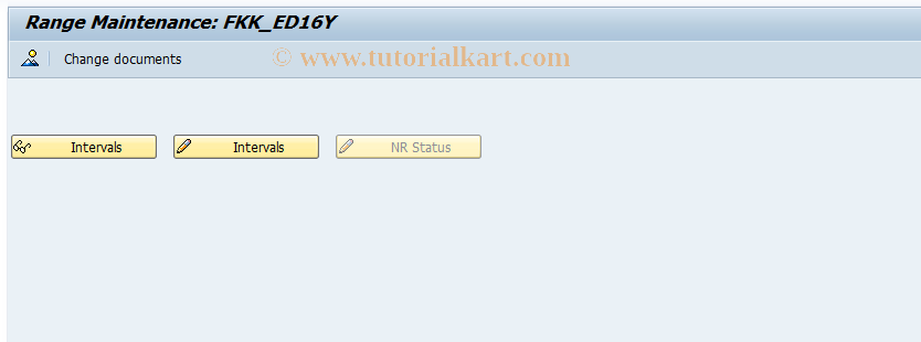 SAP TCode FPN6_16Y - Number Range Maintenance: FKK_ED16Y