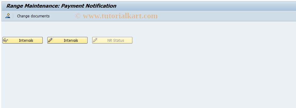 SAP TCode FPN9 - Number Range Maintenance: FKKPYANNMT