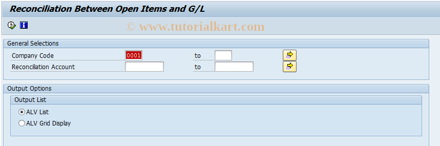 SAP TCode FPO2 - Reconciliation of OI's in G/L