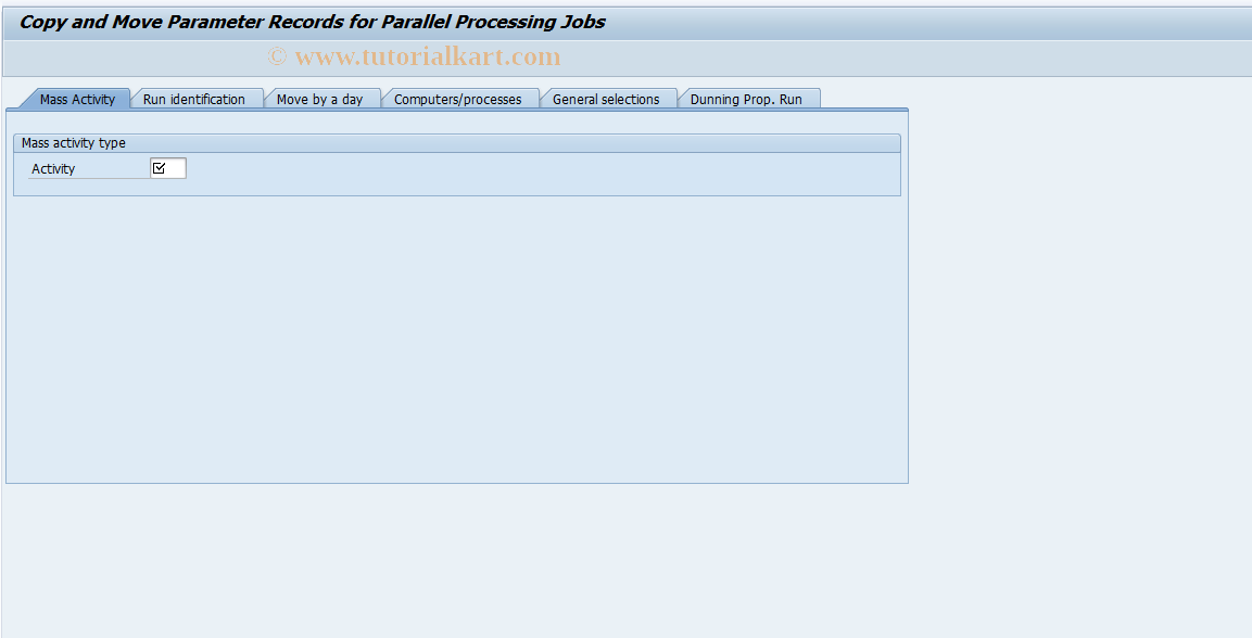 SAP TCode FPPARMV - Move Parameter Records