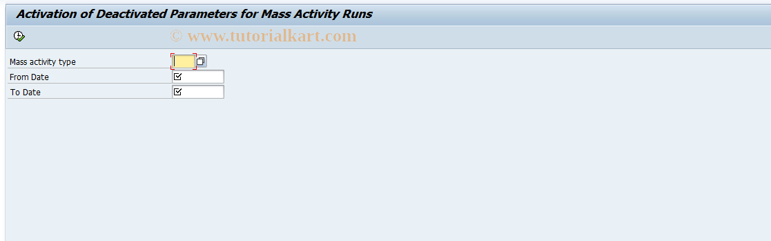 SAP TCode FPPARUNHID - Reactivate Parameter Records