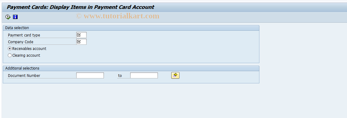 SAP TCode FPPCAI - PCARD: Items in card account