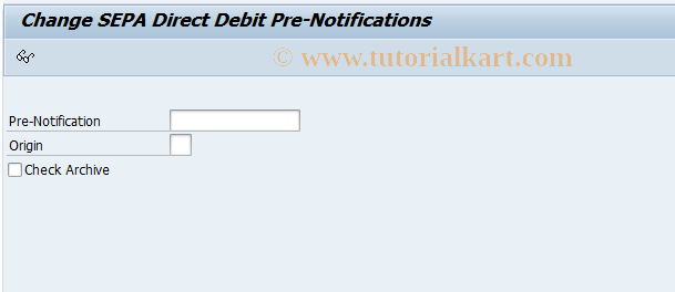 SAP TCode FPPRN2 - Change SEPA Pre-Notifications