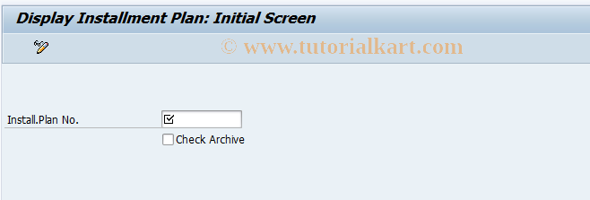 SAP TCode FPR3 - Display installment plan