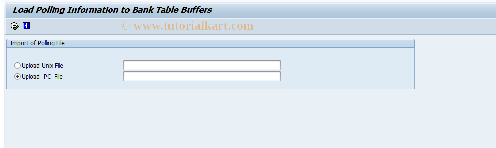 SAP TCode FPS1 - Load of Polling Data to Bank Buffer