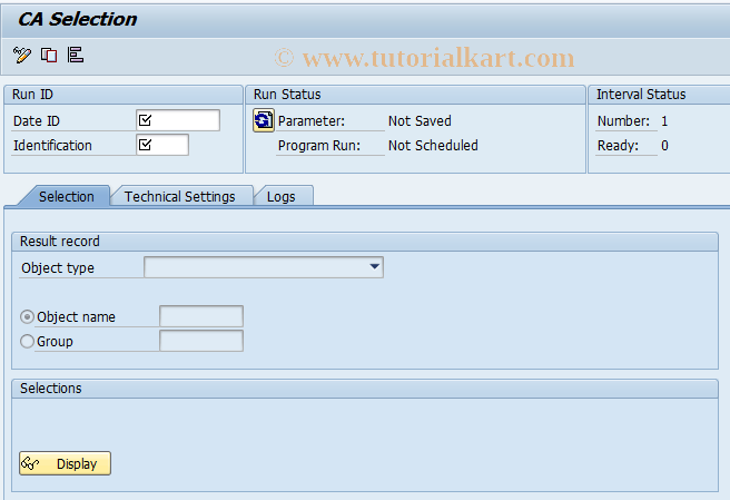 SAP TCode FPSA - CA Selection