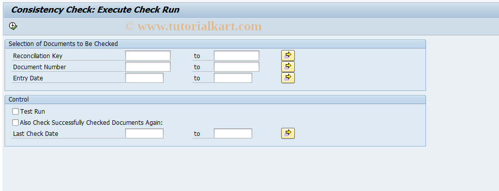 SAP TCode FPSG1 - Safeguarding: Execute Check Run