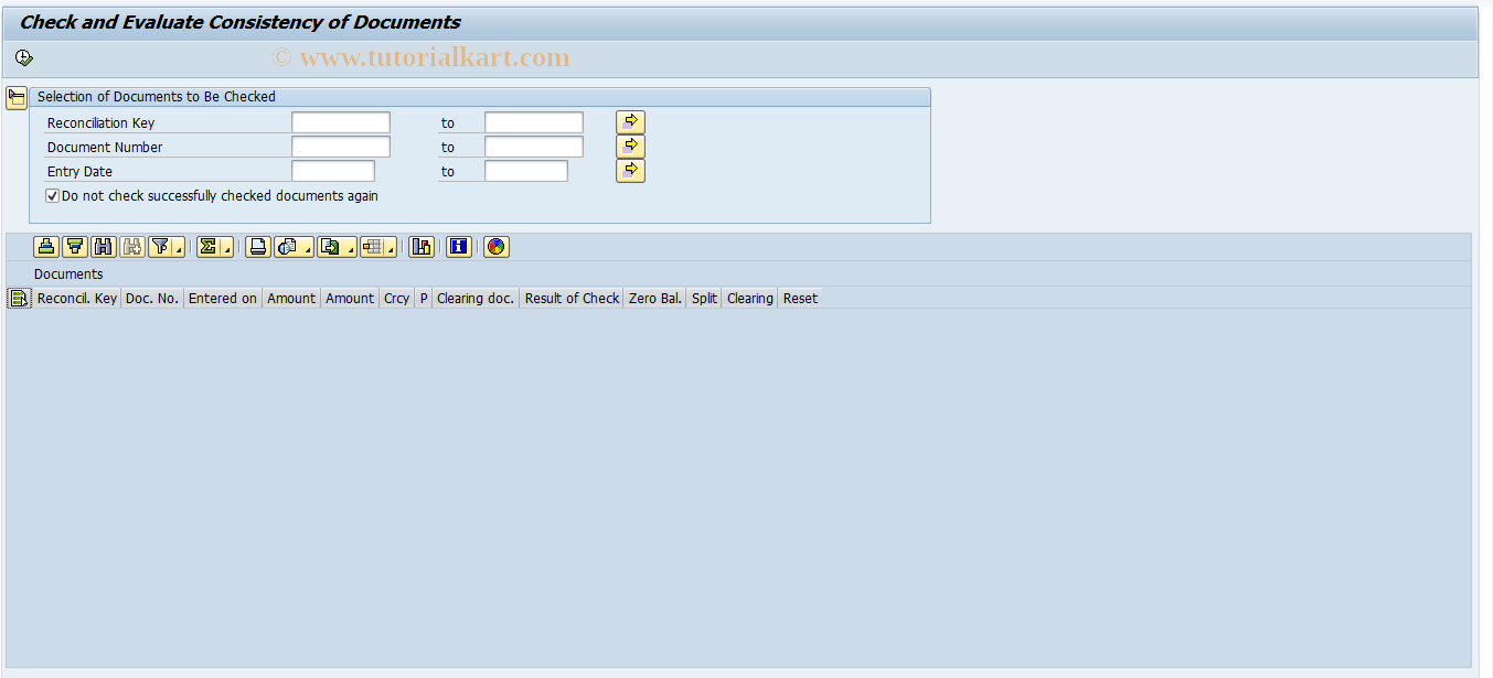 SAP TCode FPSG2 - Safeguarding: Process Results