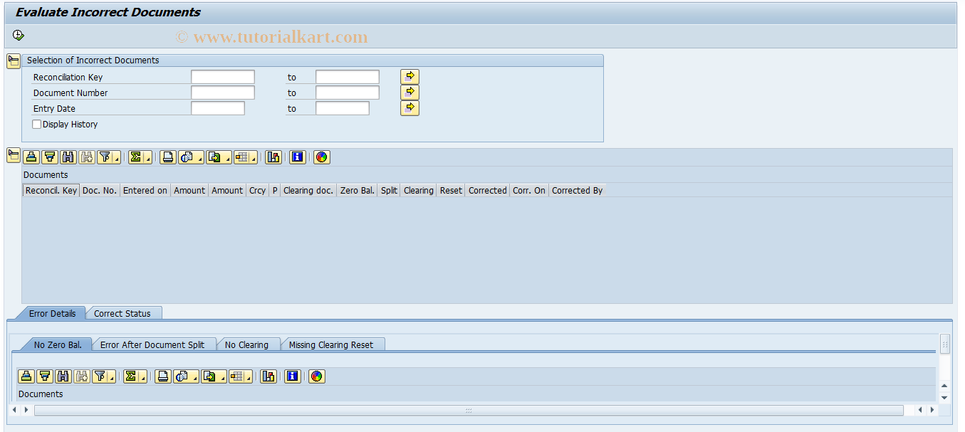 SAP TCode FPSG3 - Safeguarding: Check History