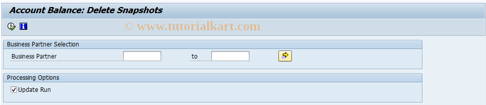 SAP TCode FPSNAP_DEL - Account Bal.: Deletion of Snapshots