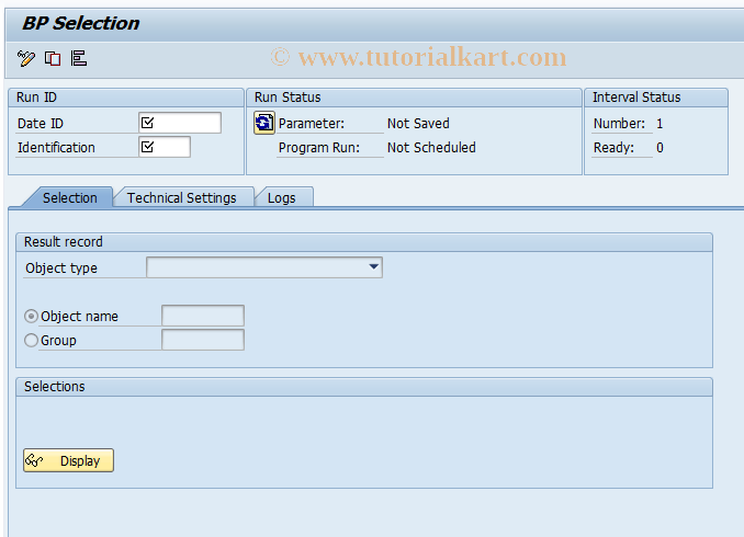 SAP TCode FPSP - BP Selection