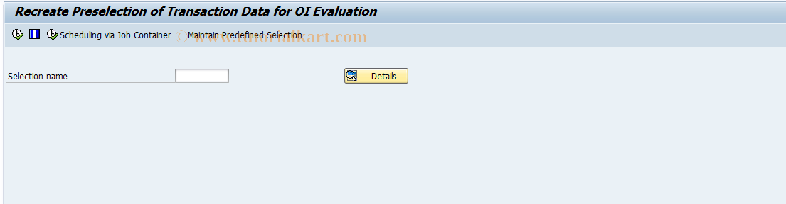 SAP TCode FPST - Preselection by Transaction Data