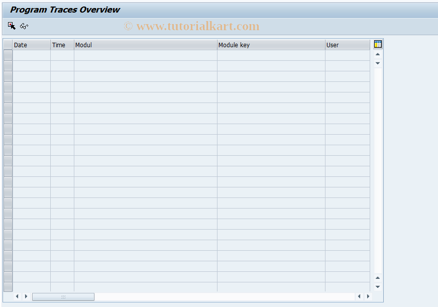 SAP TCode FPTRACE - Display Log