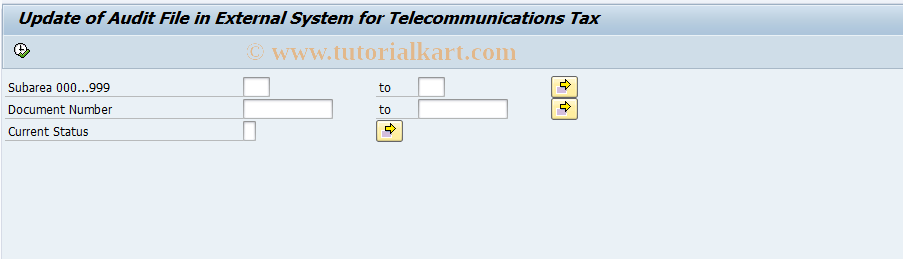 SAP TCode FPTXCOM - Update Telecommunications Tax