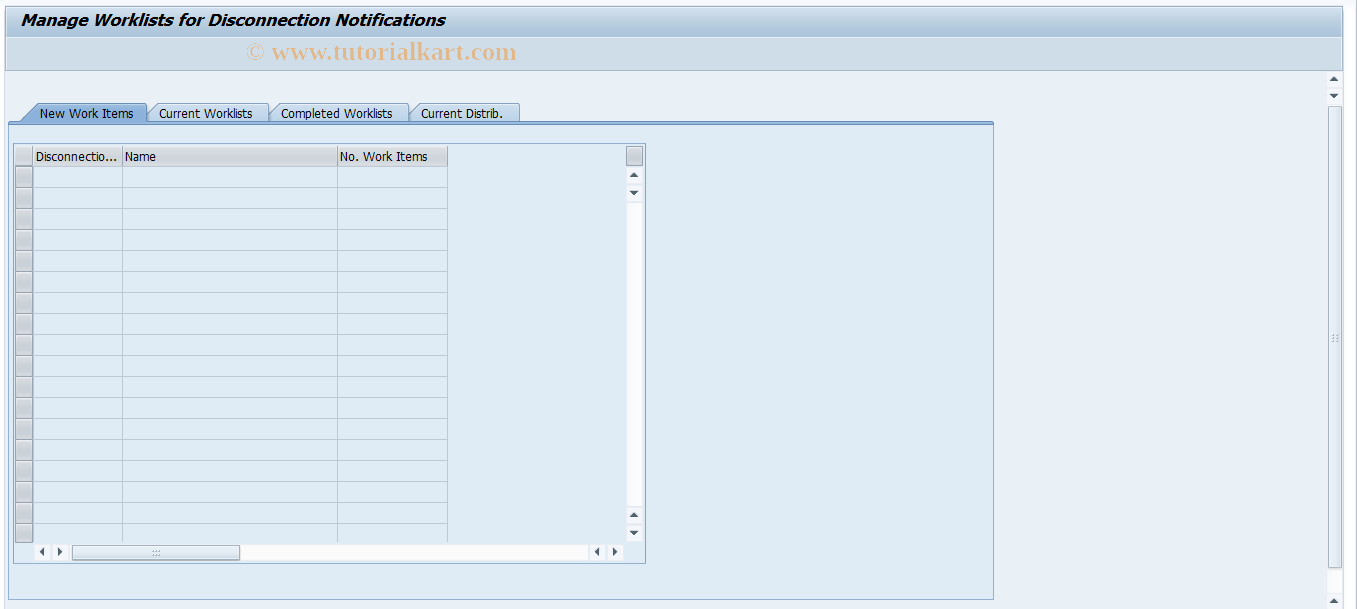 SAP TCode FPWLMN - Manage Worklists