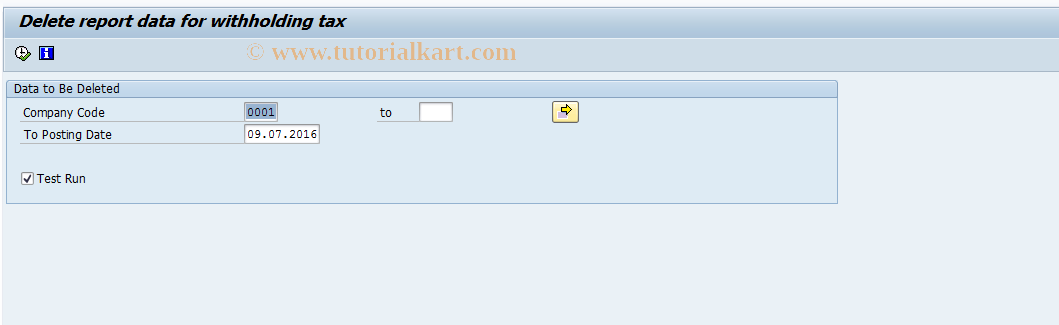 SAP TCode FP_DEL_DFKKQSR - Delete Withhold. Tax Reporting Data