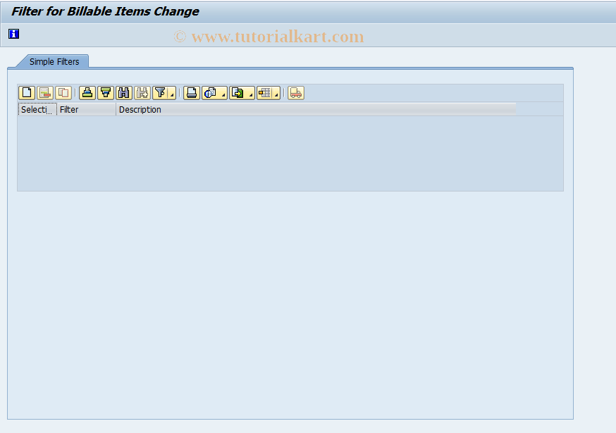 SAP TCode FP_FILTER2 - Change Filter