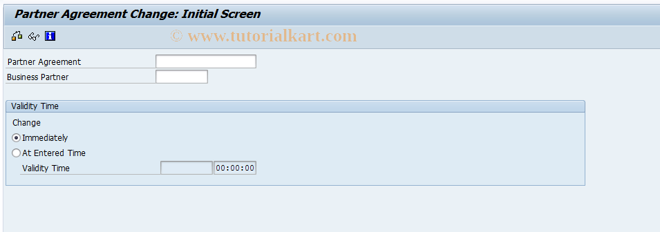 SAP TCode FP_PV2 - Change Partner Agreement