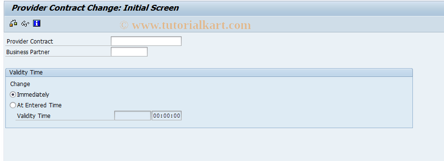 SAP TCode FP_VT2 - Change Provider Contract