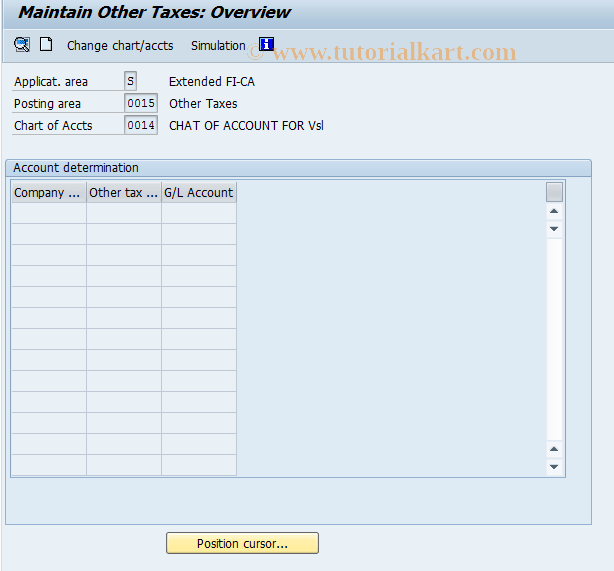 account assignment tcode