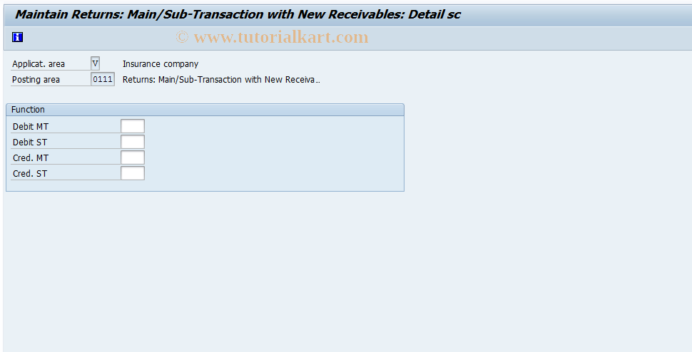 SAP TCode FQ0111 - FI-CA: Returns Specifications