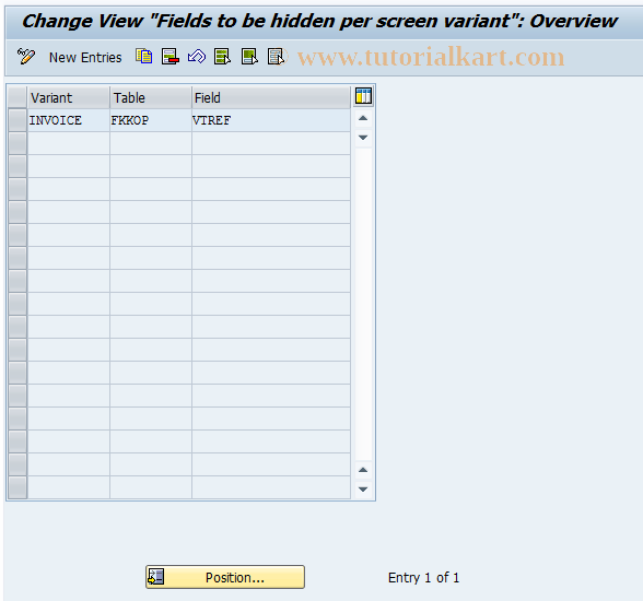 SAP TCode FQ03 - C FI Maintain Table TFK022D