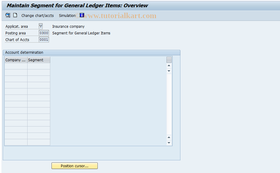 SAP TCode FQ0300 - FI-CA: Segment for G/L Item