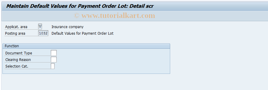 SAP TCode FQ1032 - FI-CA: Post Payment Order Specs