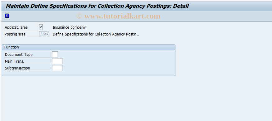 SAP TCode FQ1132 - Specific. for Collective Agency Postings