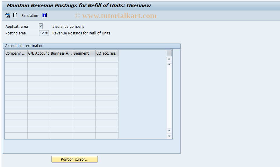 SAP TCode FQ1270 - FI-CA: Prepaid Balance (G/L Account)