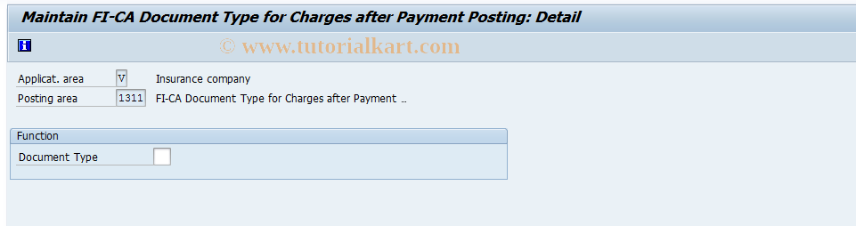 SAP TCode FQ1311 - FI-CA: Document Type for Official Chrges