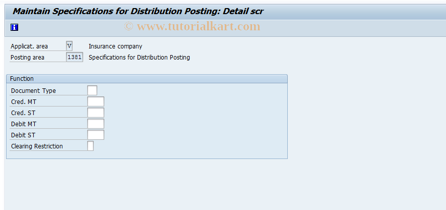 SAP TCode FQ1381 - Posting Specs: Revenue Distribution